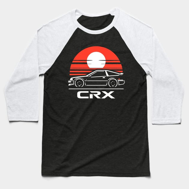 Honda CRX Baseball T-Shirt by TaevasDesign